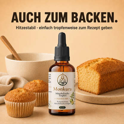 Monkura ist hitzestabil und eignet sich zum Backen, daneben Muffins und Kastenkuchen